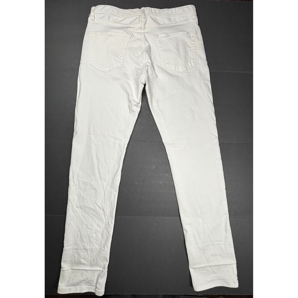 Johnny-O Atlas Mens White Slim Straight Stretch Jeans 34x34 Summer Cotton EUC - Picture 4 of 10